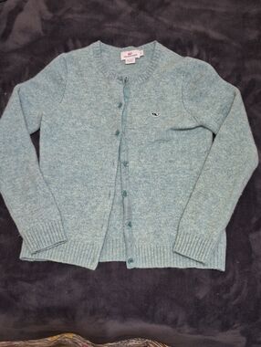 Vineyard Vines Women's Seafoam Crewneck Button Cardigan